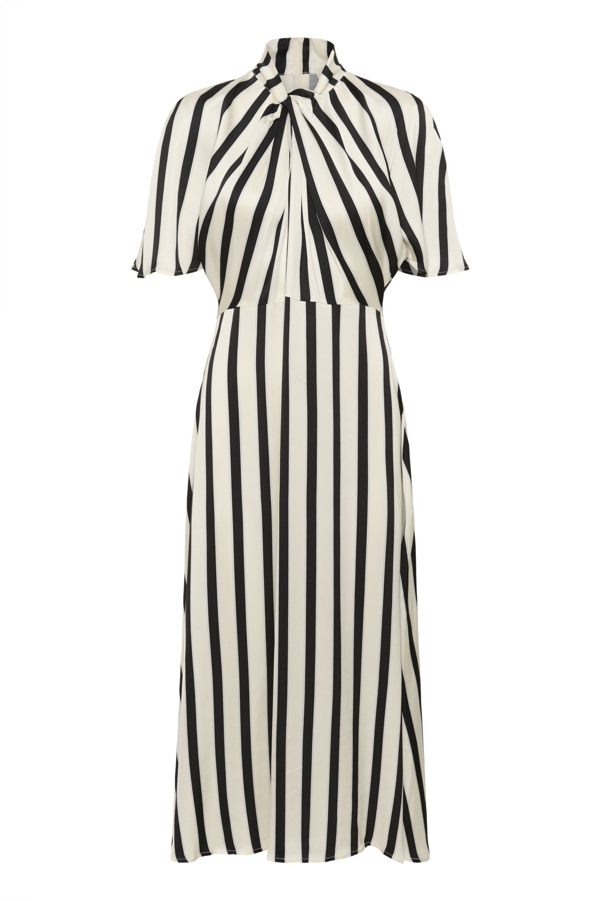SLClero Miria Printed Dress Black and White Stripe - 30408522