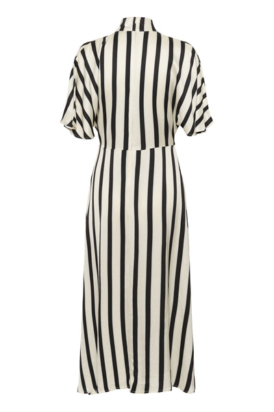 SLClero Miria Printed Dress Black and White Stripe - 30408522 Thumbnail