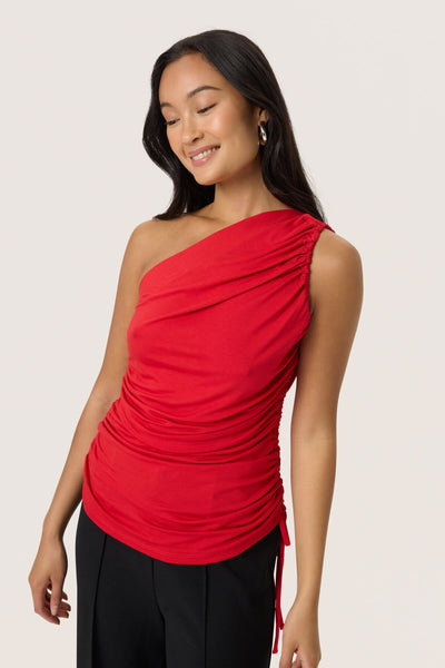 SLHanadi One Shoulder Top Salsa - 30408526 Thumbnail