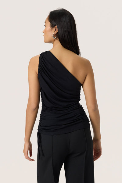 SLHanadi One Shoulder Top Black - 30408526 Thumbnail