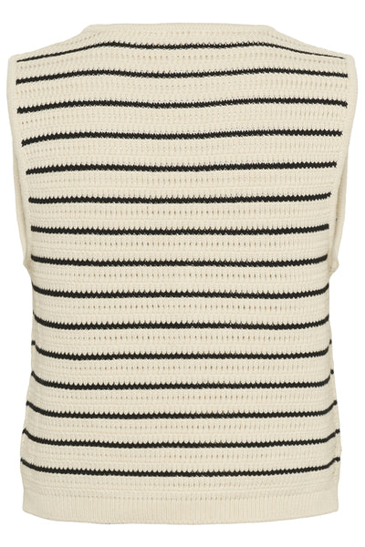 SLMadalena Vest White w Black Stripe - 30408546 Thumbnail