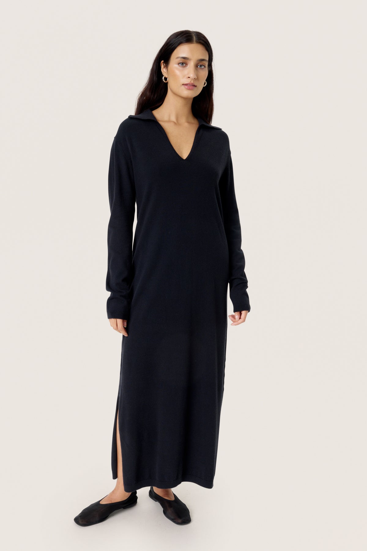 SLSpina Polo Dress LS Black - 30408554