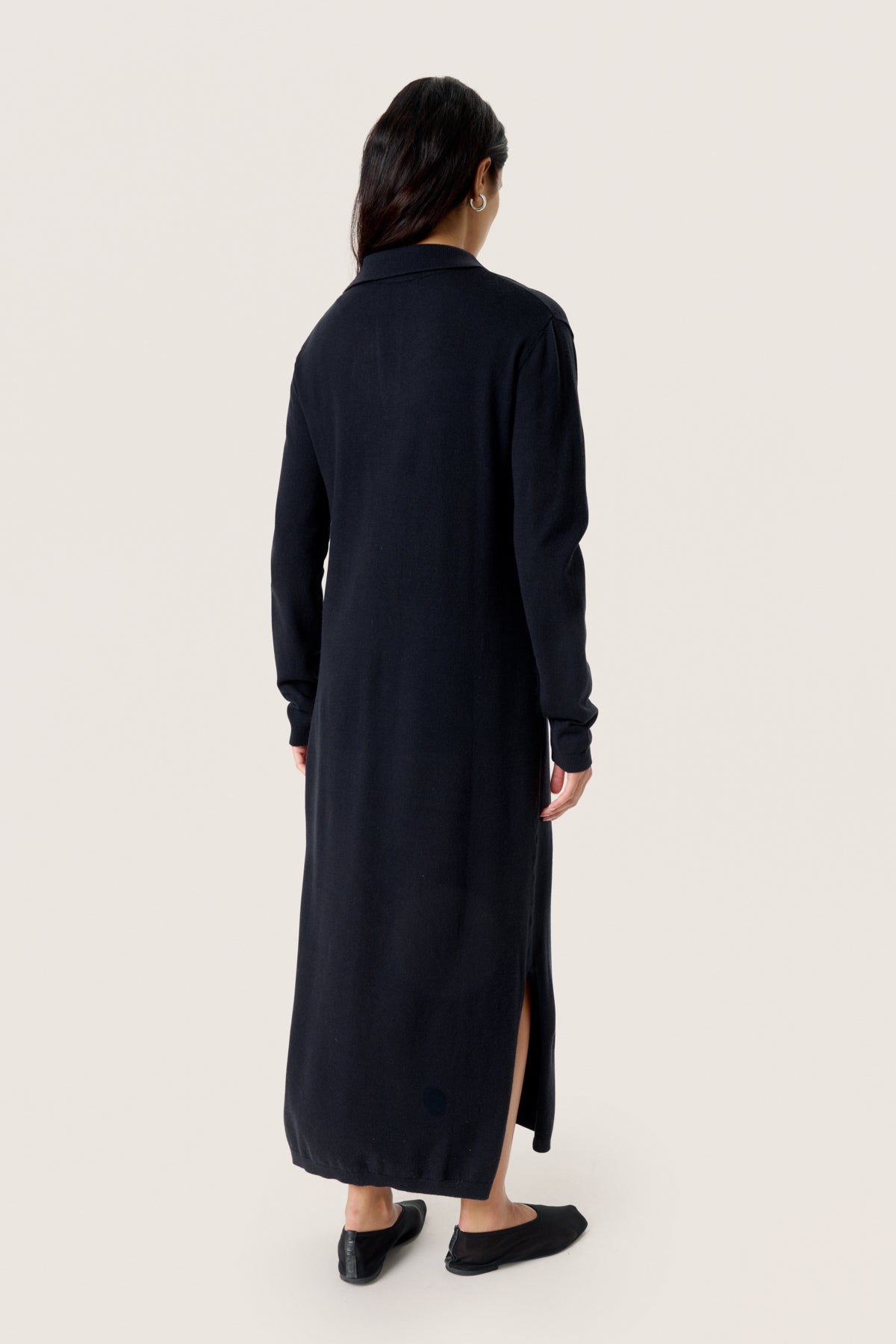 SLSpina Polo Dress LS Black - 30408554