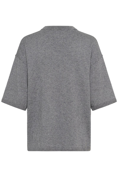 SLSanja Pullover SS Grey Melange - 30408564 Thumbnail