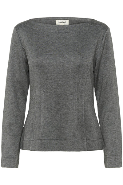 SLMarigold Blouse Grey Melange - 30408578 Thumbnail