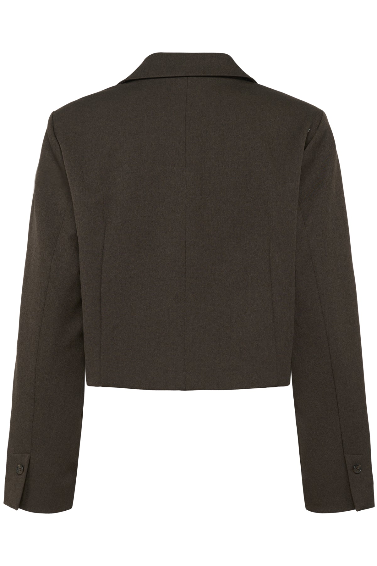 SLLilu Corinne Cropped Blazer Brown Melange Suiting - 30408593
