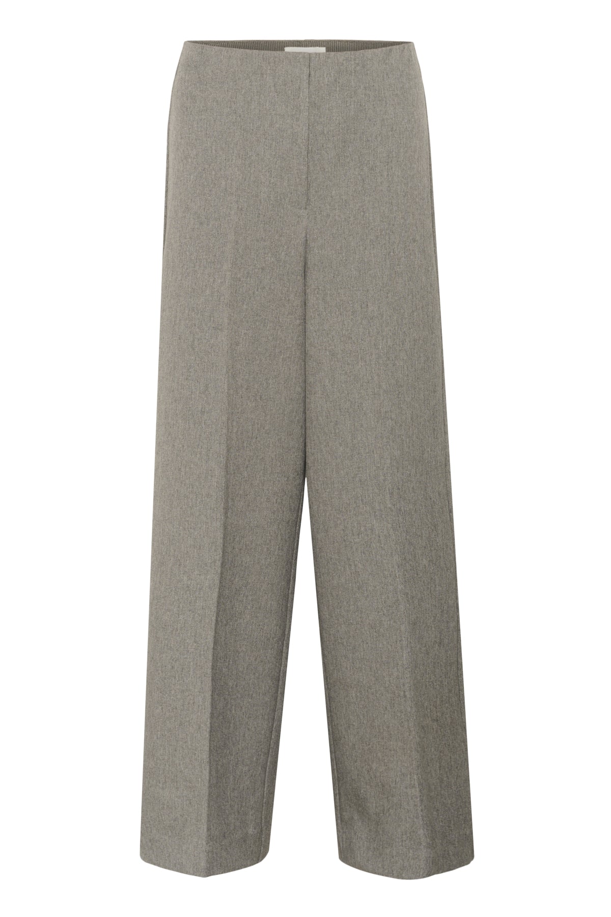 SLLilu Corinne Wide Long Pants Grey Melange Suiting - 30408595