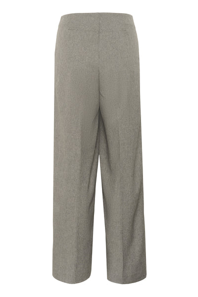 SLLilu Corinne Wide Long Pants Grey Melange Suiting - 30408595 Thumbnail