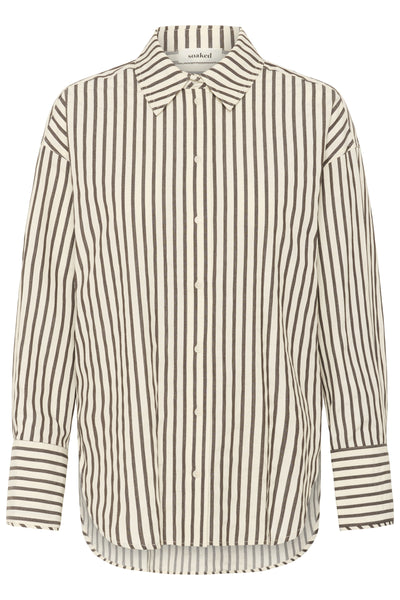 SLToledo Shirt LS White & Chocolate Torte Stripe - 30408603 Thumbnail