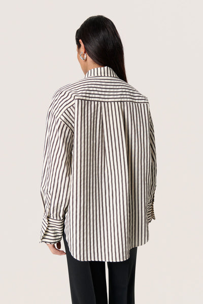SLToledo Shirt LS White & Chocolate Torte Stripe - 30408603 Thumbnail