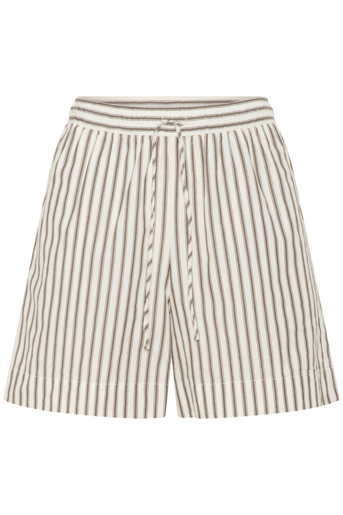 SLMunevo Kaily Shorts Brown and White Stripe - 30408622