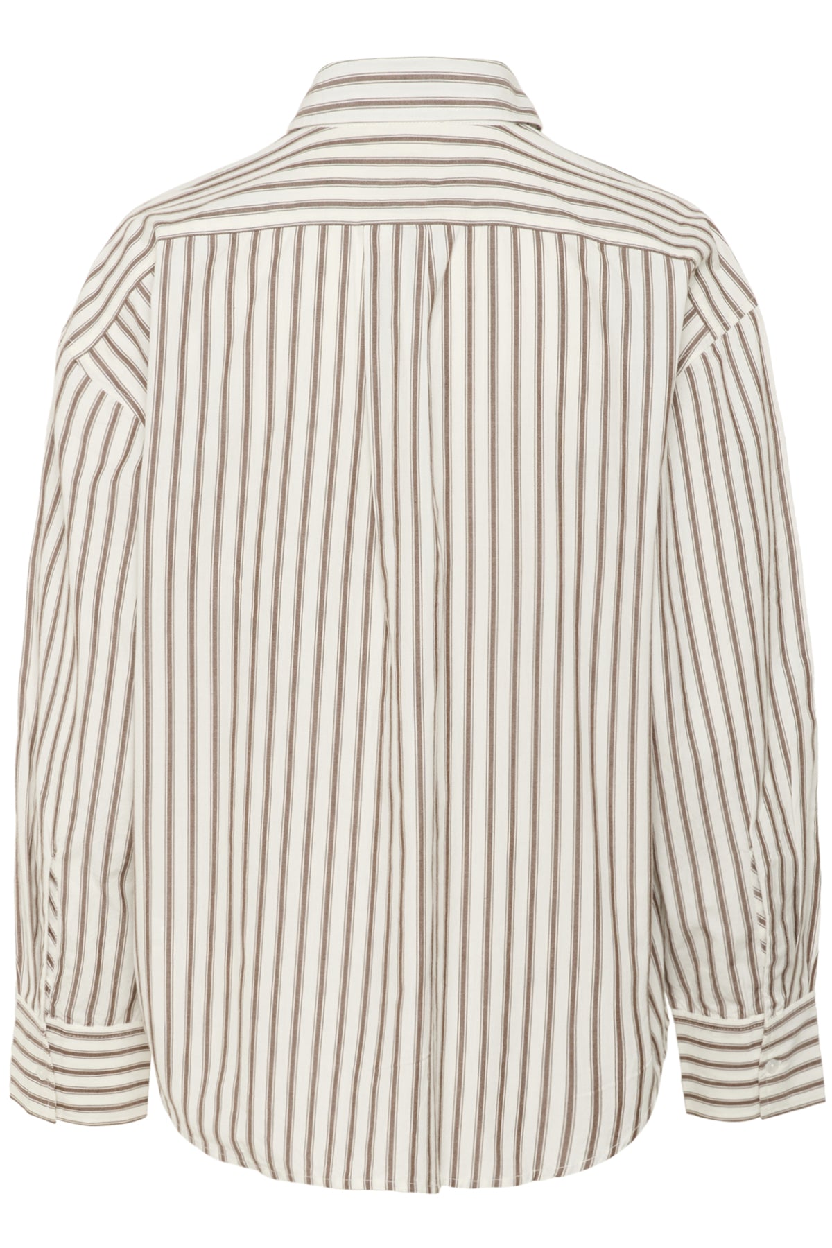 SLMunevo Regular Shirt Brown and White Stripe - 30408624