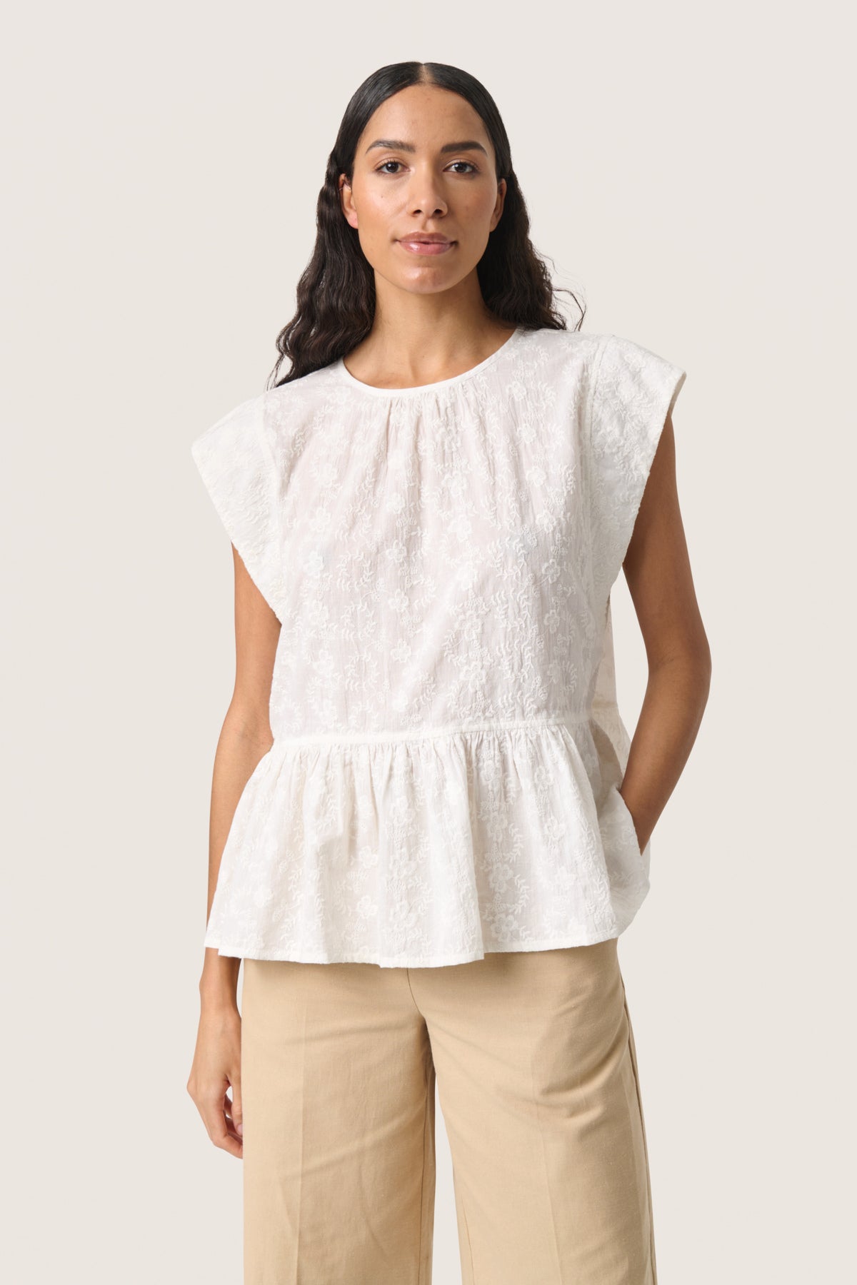 SLIsja Top Broken White - 30408625