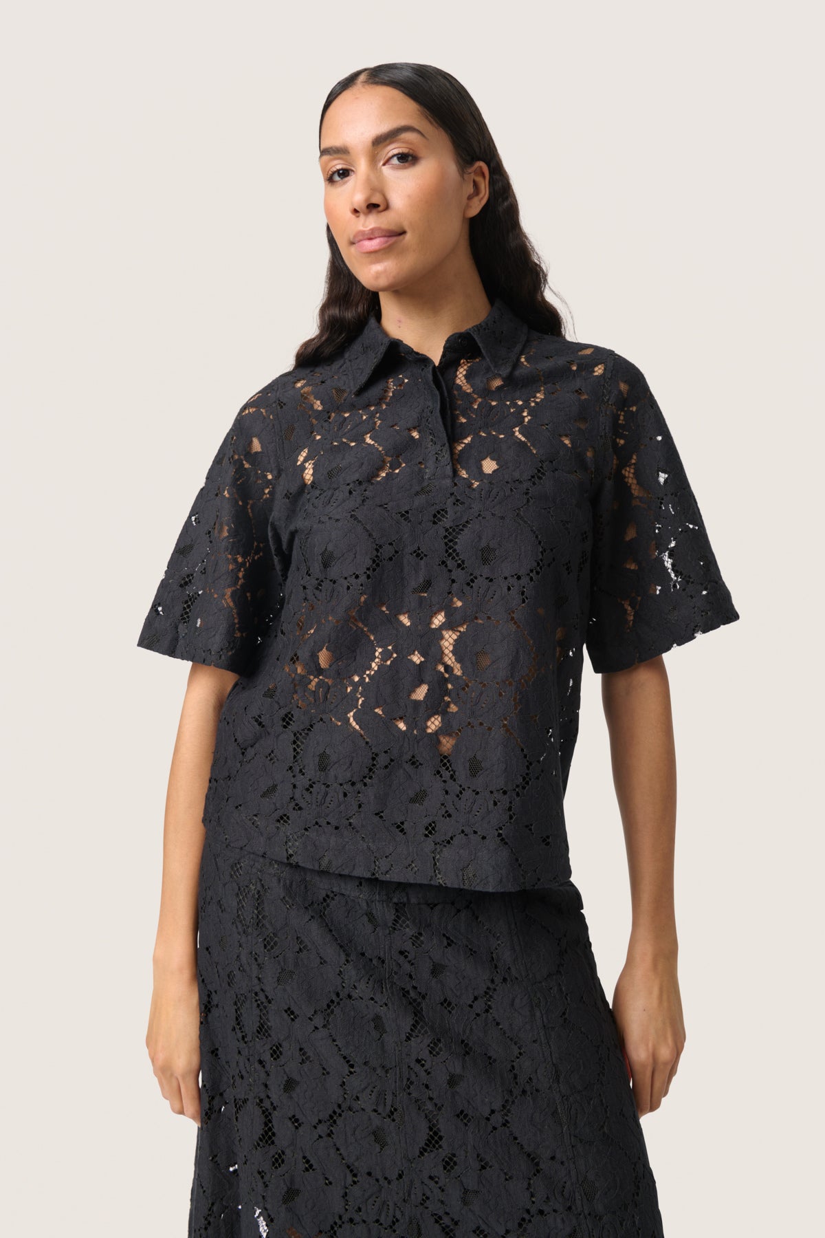 SLTaya Polo Shirt SS Black - 30408629
