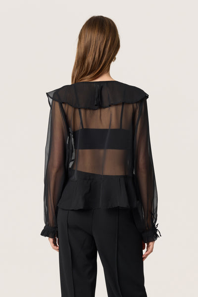 SLJatessan Blouse LS Black - 30408669 Thumbnail