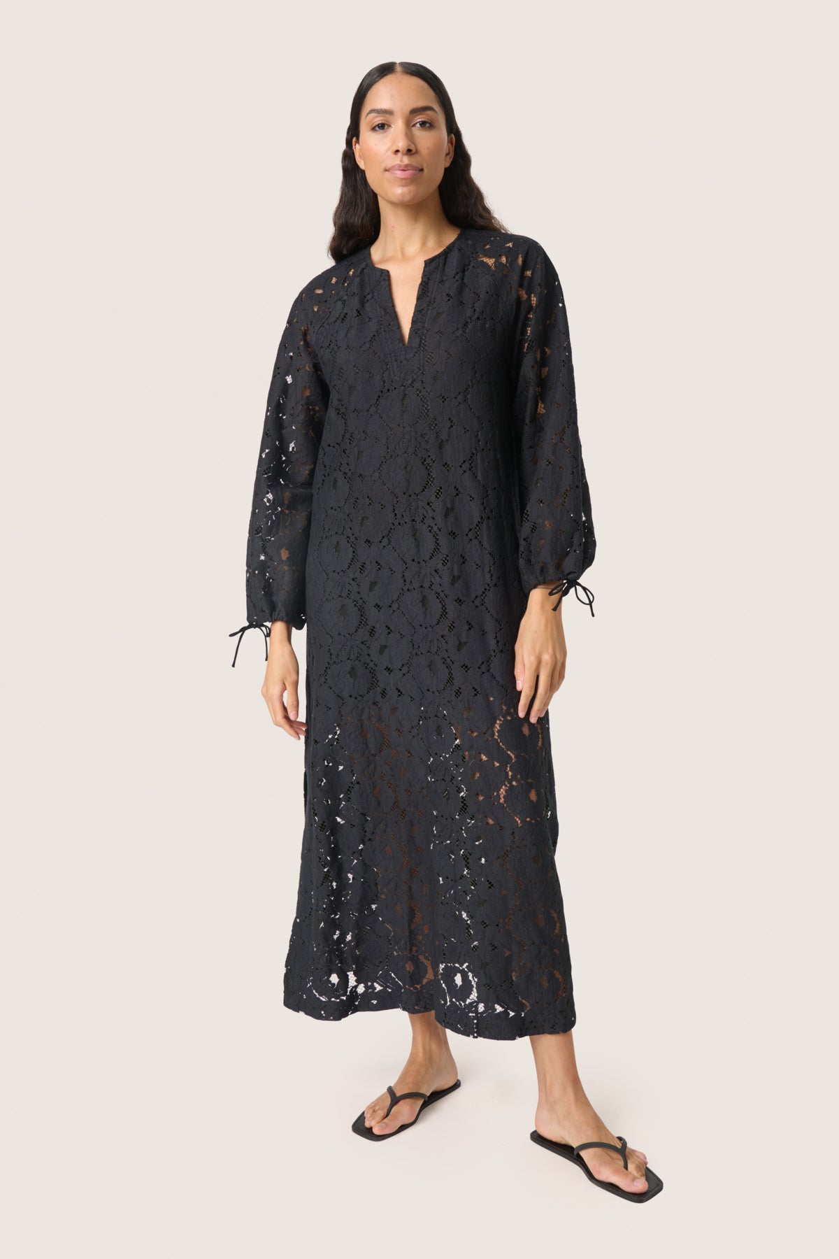 SLTaya Maxi Dress LS Black - 30408672