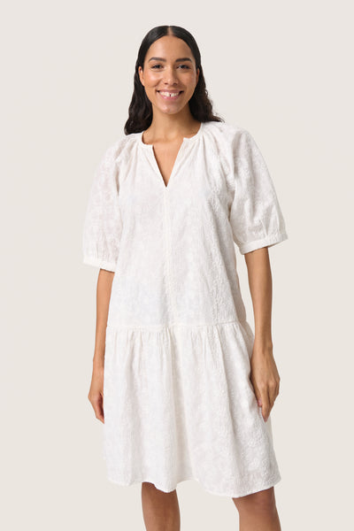 SLIsja Dress SS Broken White - 30408673 Thumbnail