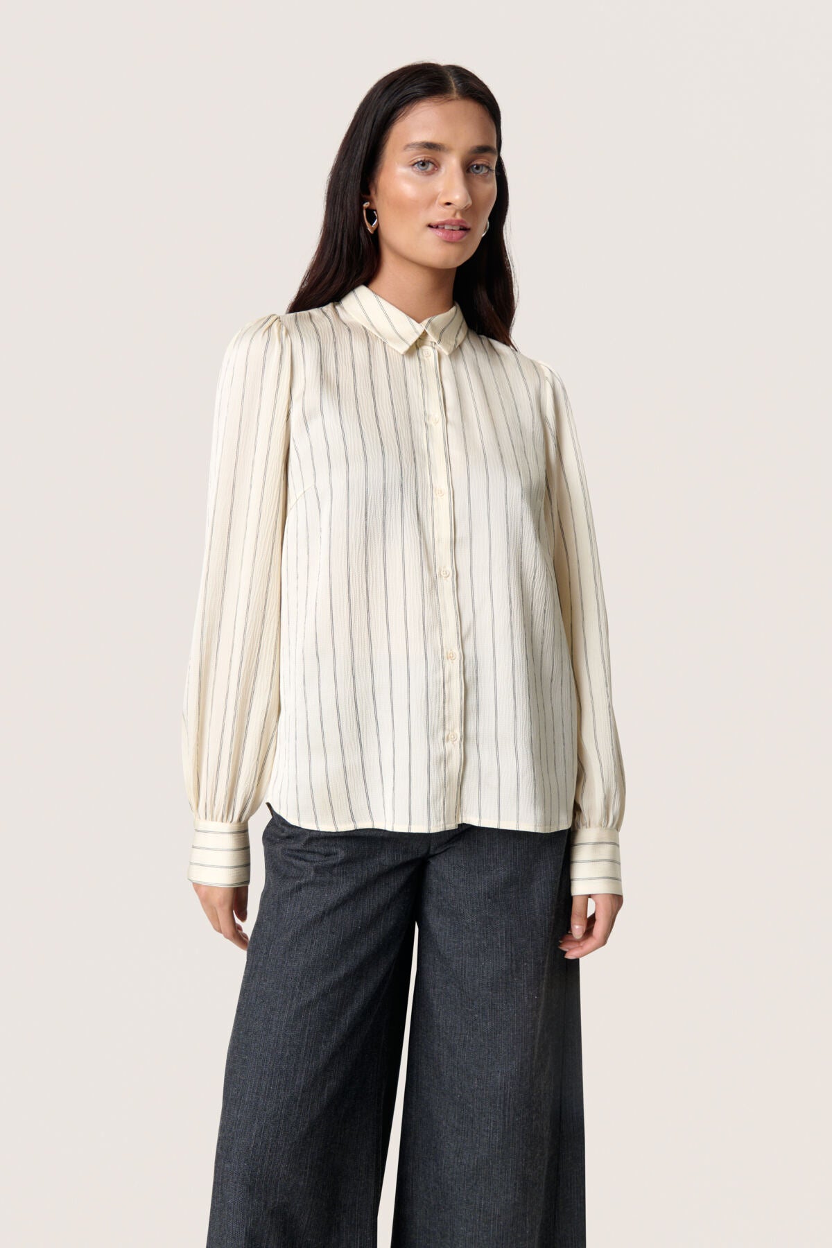 SLIoana Paris Striped Shirt Nature Stripe - 30408706