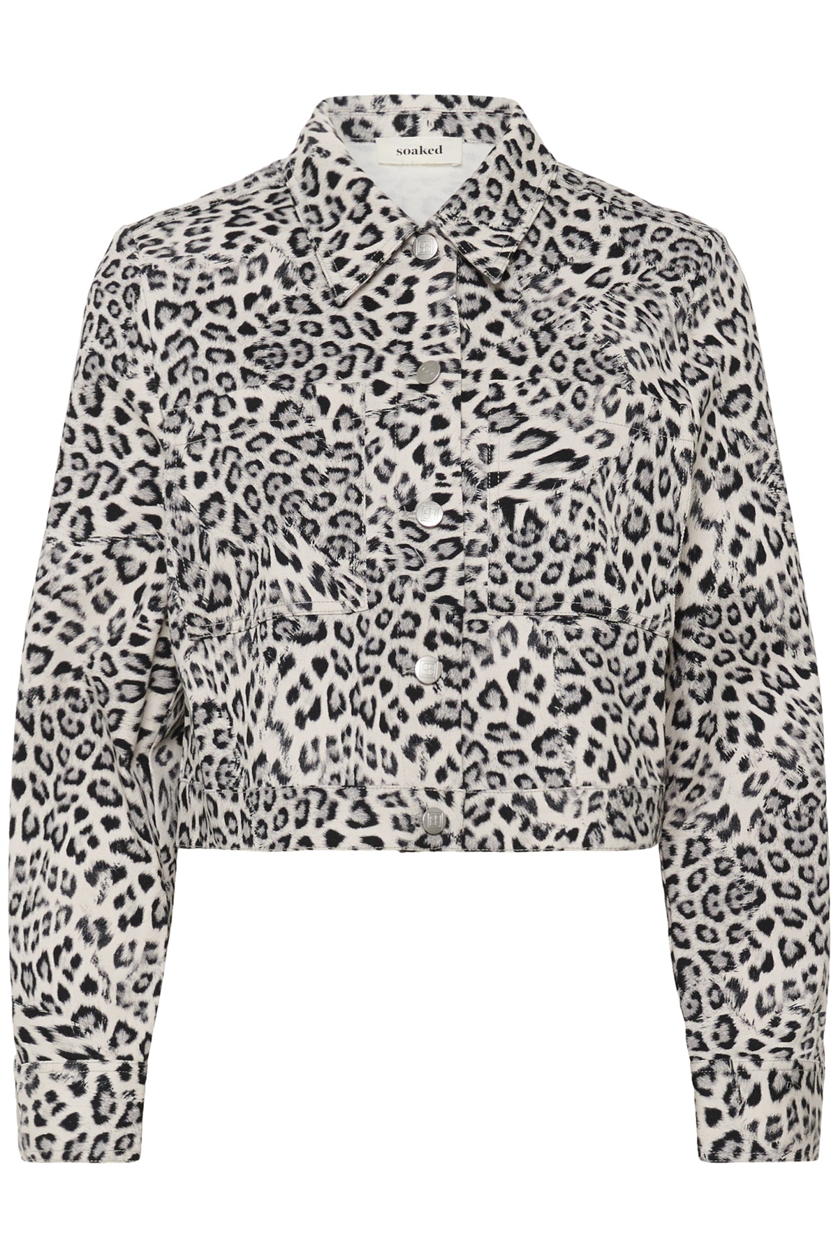 SLSandja Overshirt LS Grey Leopard Patteren - 30408718