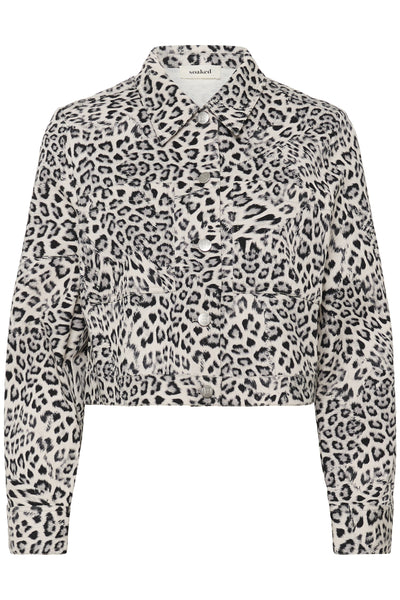 SLSandja Overshirt LS Grey Leopard Patteren - 30408718 Thumbnail