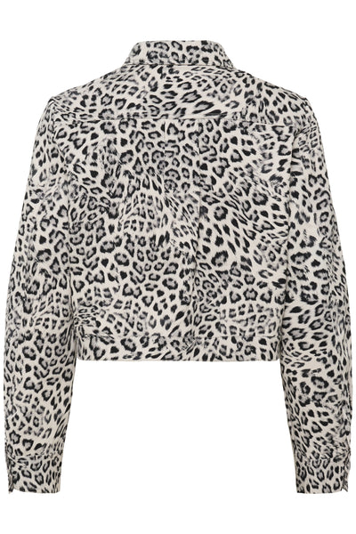 SLSandja Overshirt LS Grey Leopard Patteren - 30408718 Thumbnail
