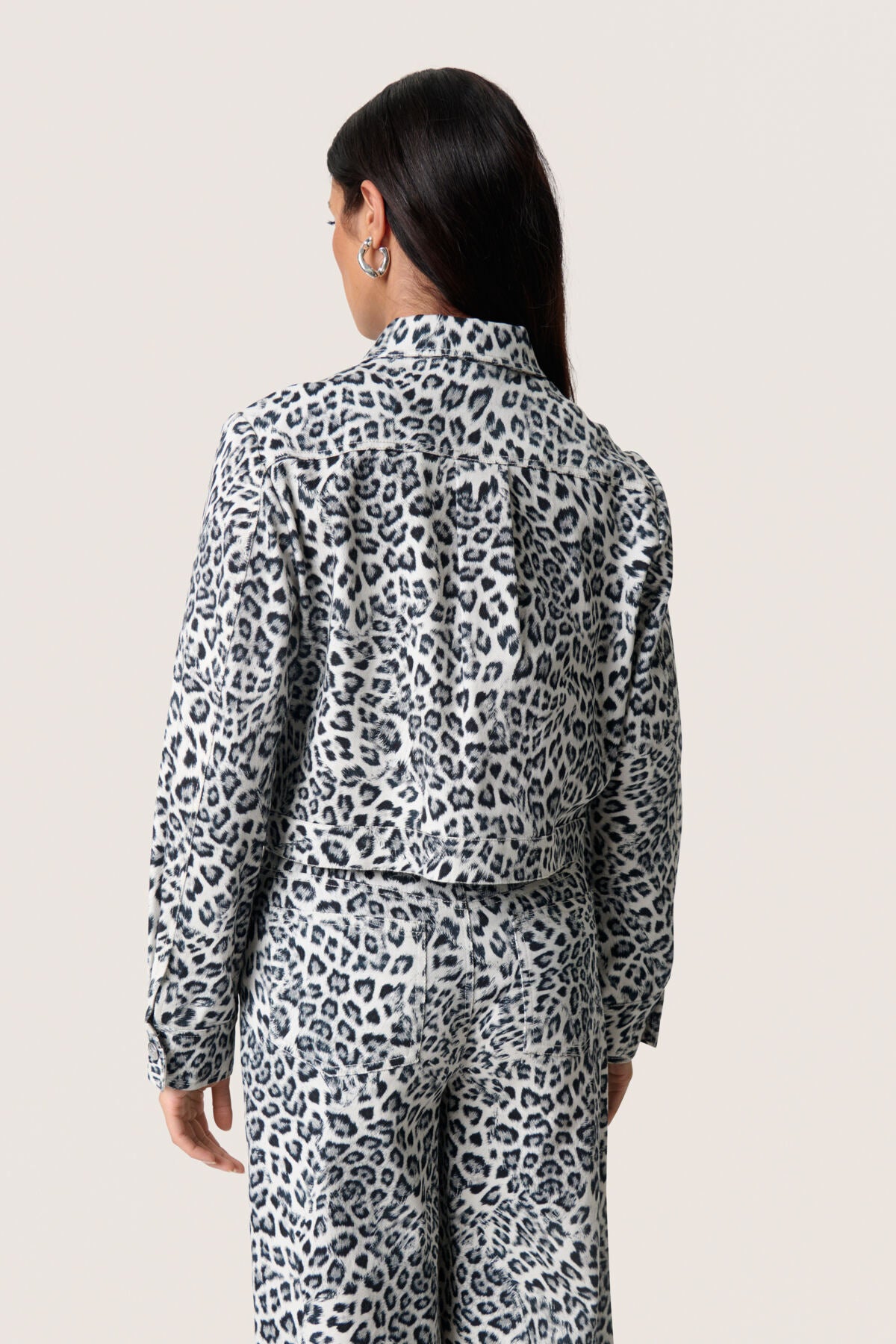 SLSandja Overshirt LS Grey Leopard Patteren - 30408718