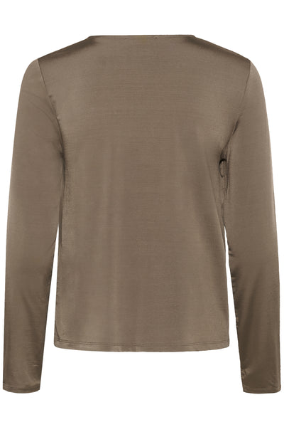 SLClara Twisted Tee LS Morel - 30408966 Thumbnail
