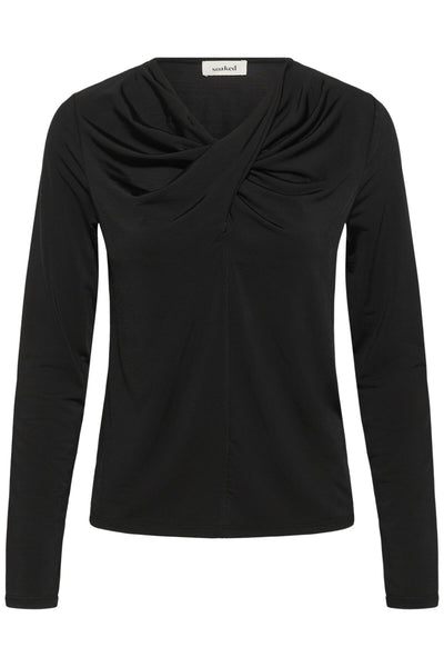 SLClara Twisted Tee LS Black - 30408966 Thumbnail