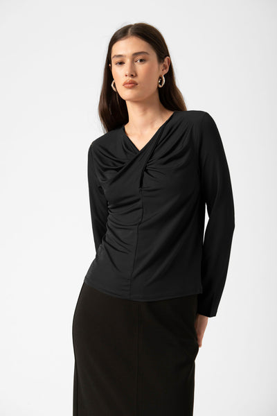 SLClara Twisted Tee LS Black - 30408966 Thumbnail