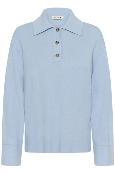 SLSanja Polo Pullover POWDER BLUE - 30409077 Thumbnail
