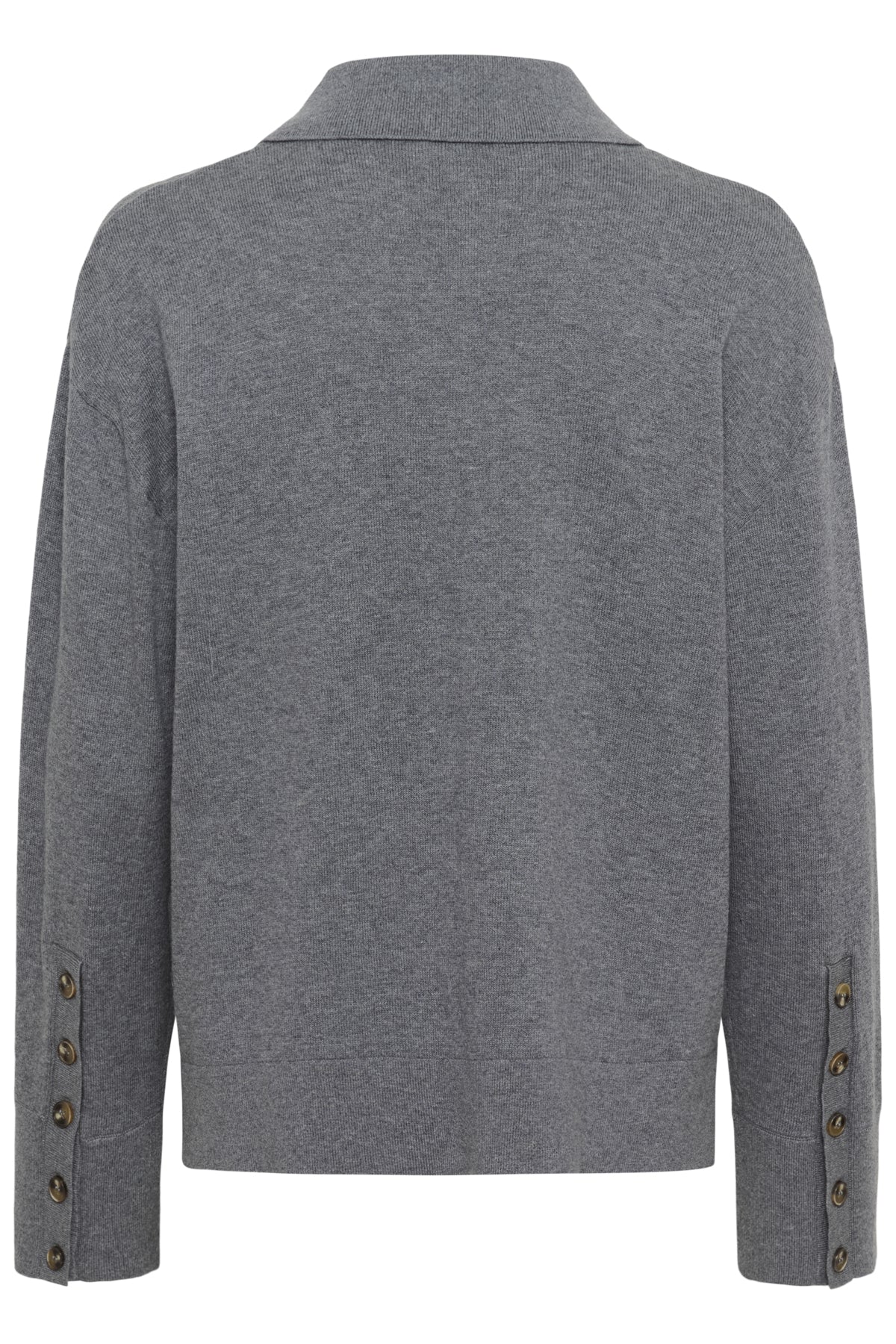 SLSanja Polo Pullover Grey Melange - 30409077