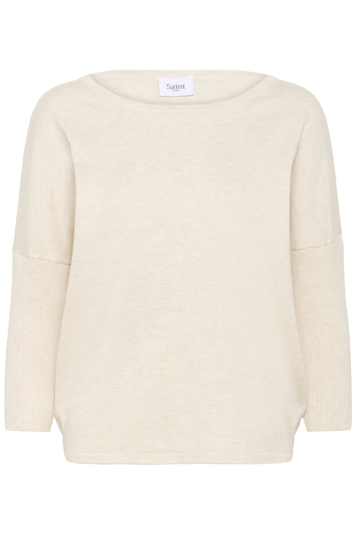A2561, MilaSZ R-Neck Pullover Fog Melange - 30500003