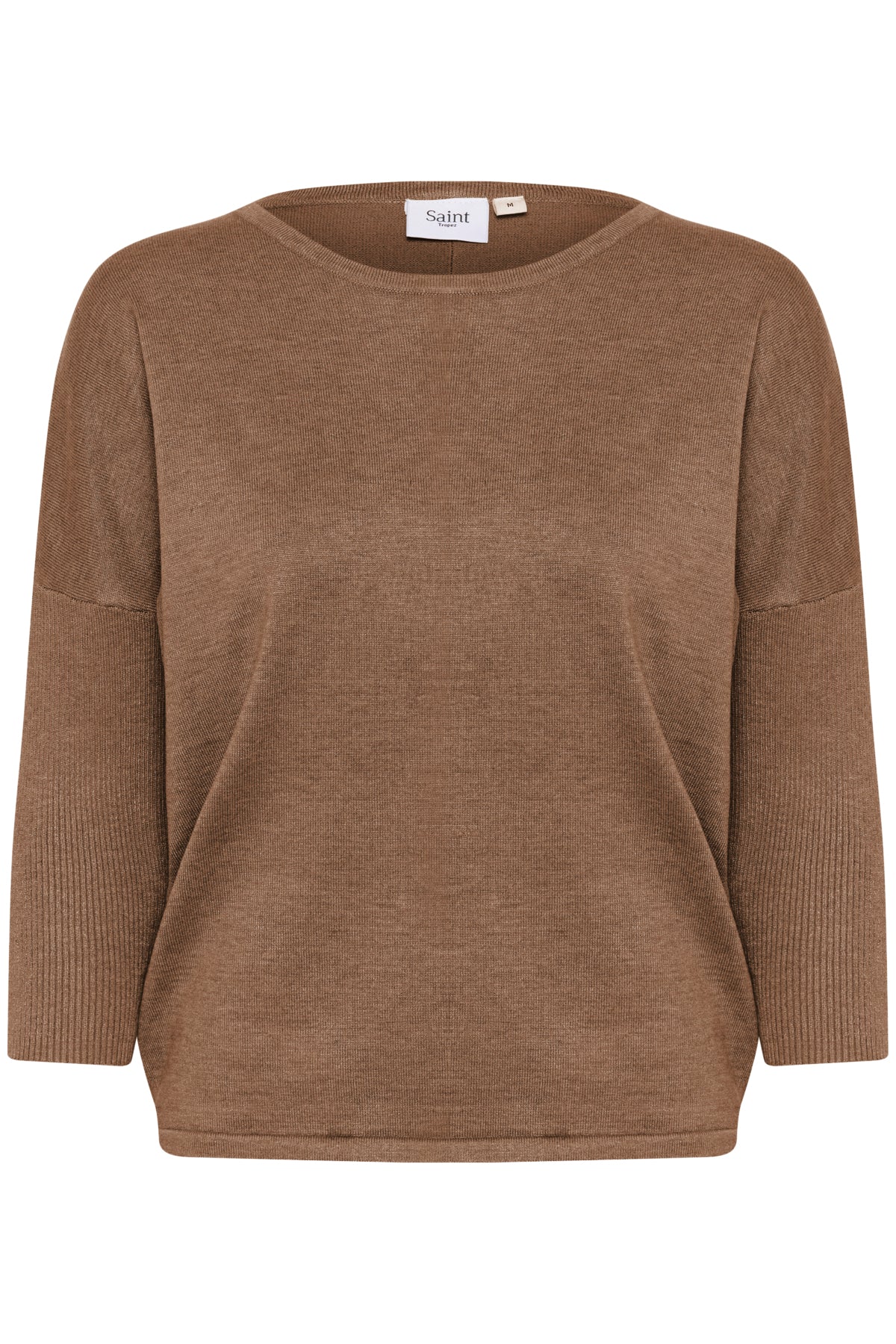 A2561, MilaSZ R-Neck Pullover Shitake Melange