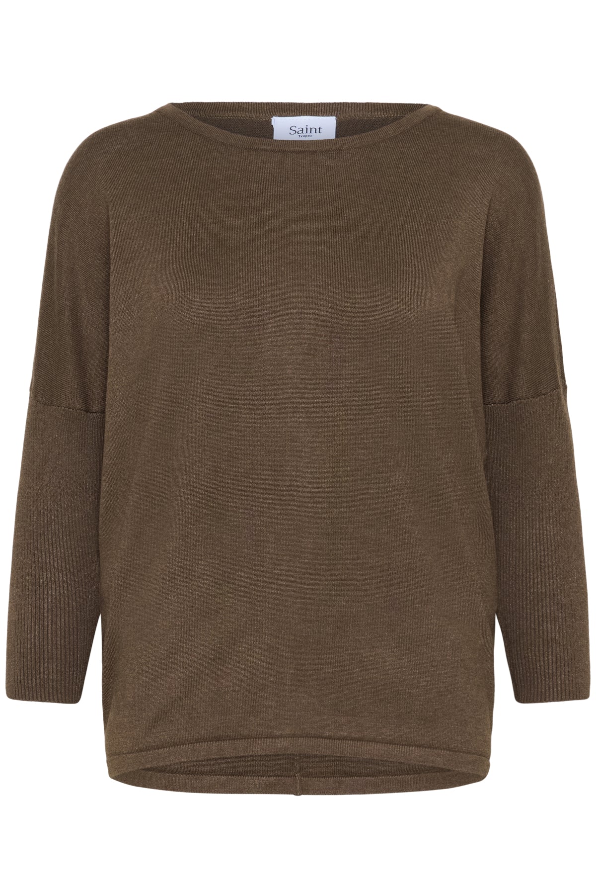 A2561, MilaSZ R-Neck Pullover Fondue Fudge Melange - 30500003