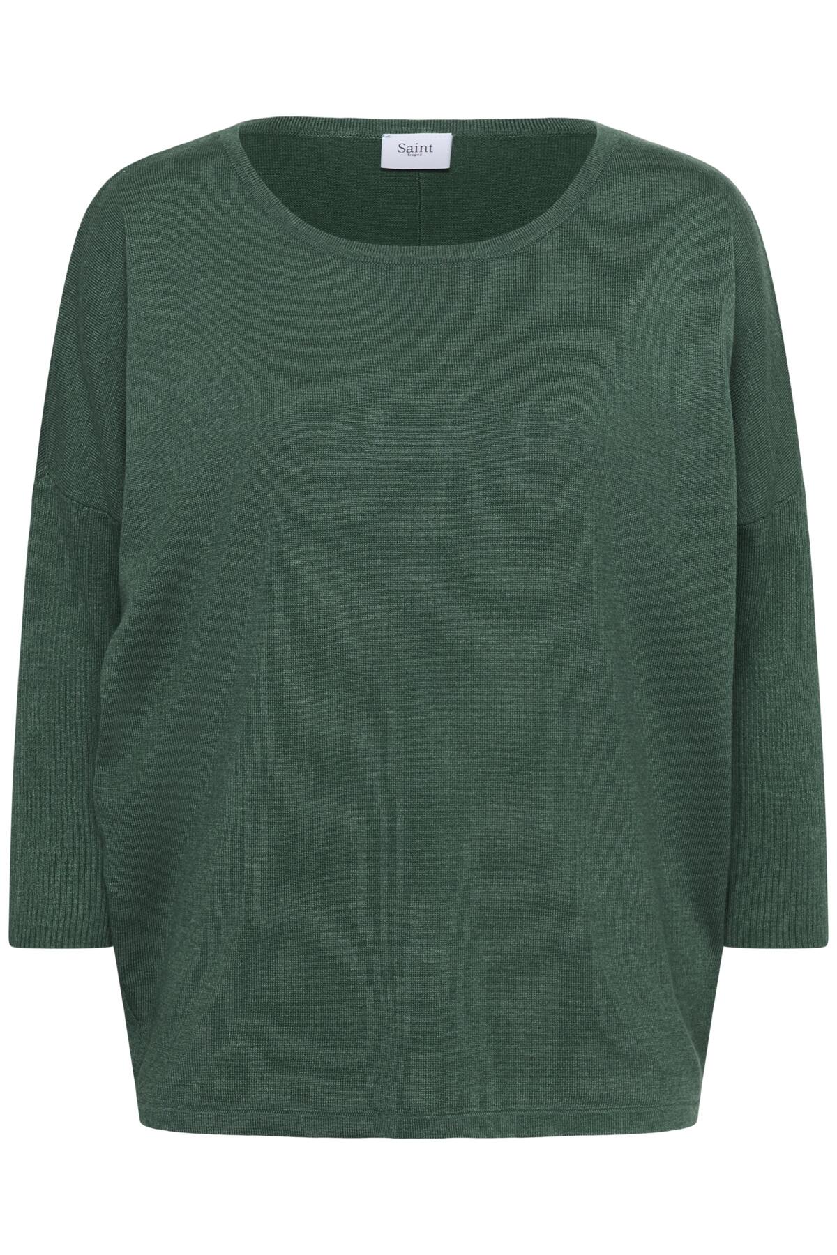 A2561, MilaSZ R-Neck Pullover June Bug Melange - 30500003