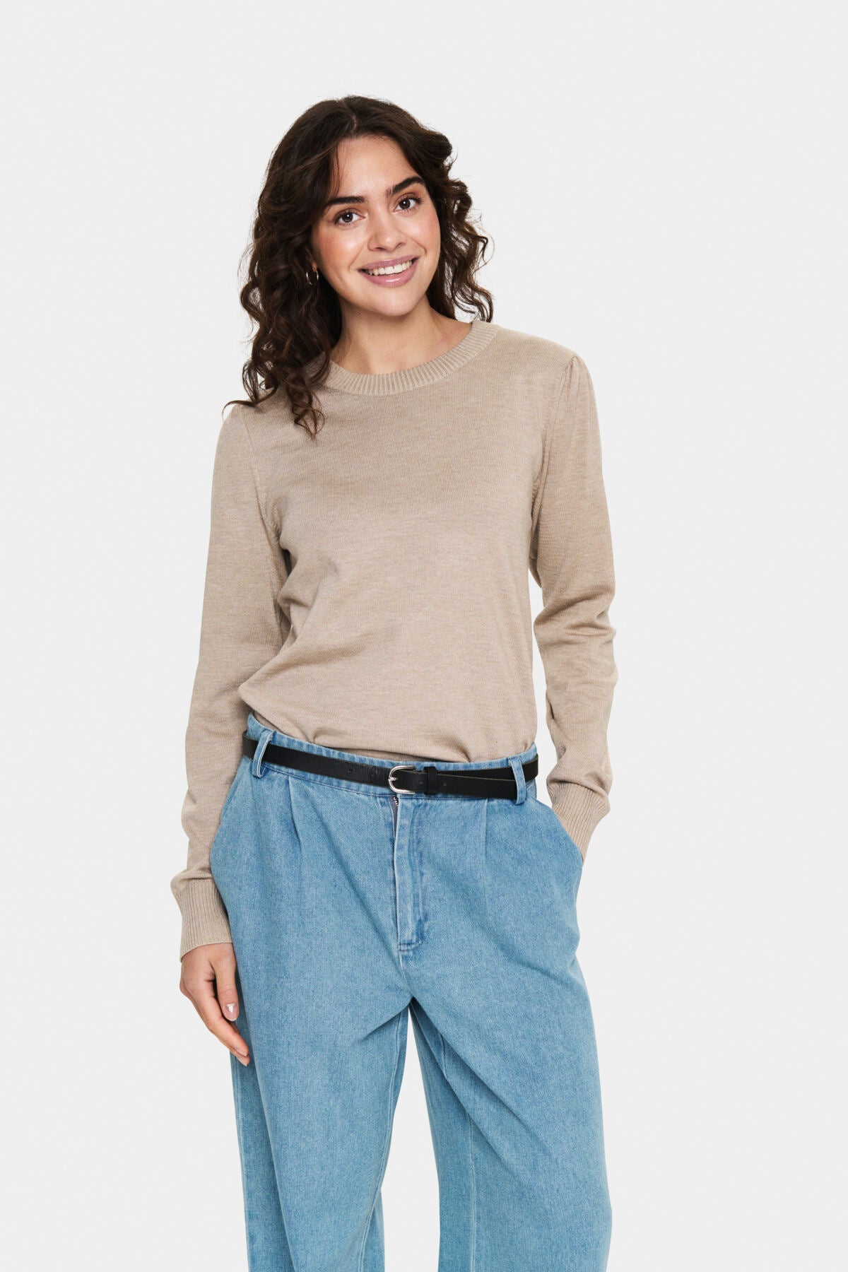 MilaSZ Pullover Plaza Taupe Melange - 30511753