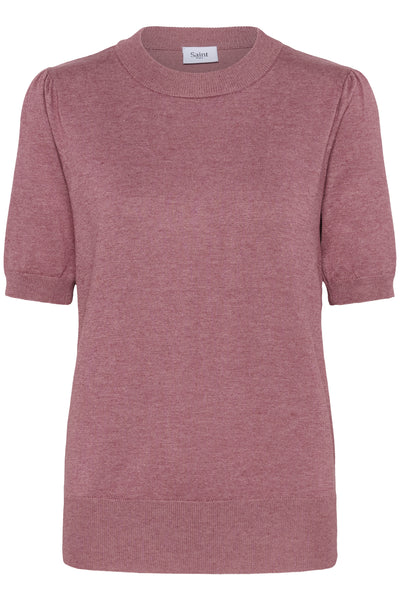 MilaSZ SS Pullover Red Violet Melange - 30511788 Thumbnail