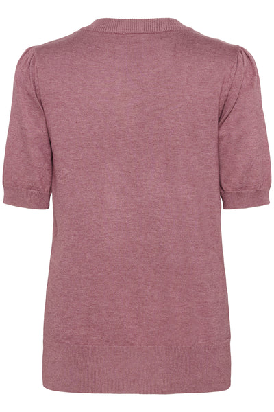MilaSZ SS Pullover Red Violet Melange - 30511788 Thumbnail