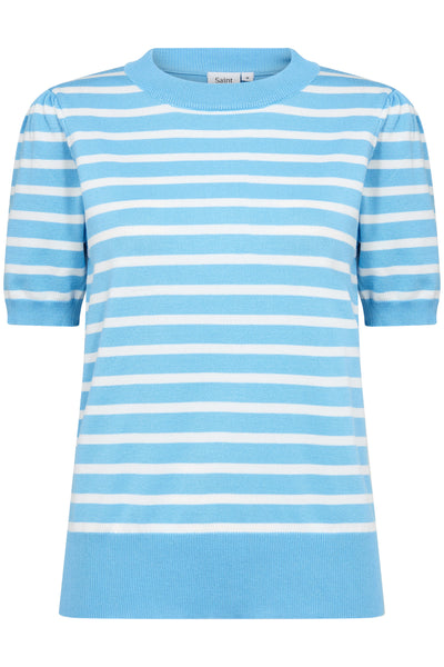 MilaSZ SS Striped Pullover Ethereal Blue Ice Stripe - 30513768 Thumbnail