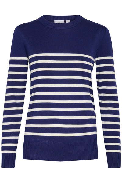 MilaSZ LS Striped Pullover Midnight Sail - 30513771 Thumbnail