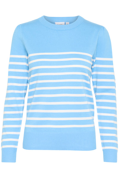 MilaSZ LS Striped Pullover Ethereal Blue Ice Stripe - 30513771 Thumbnail