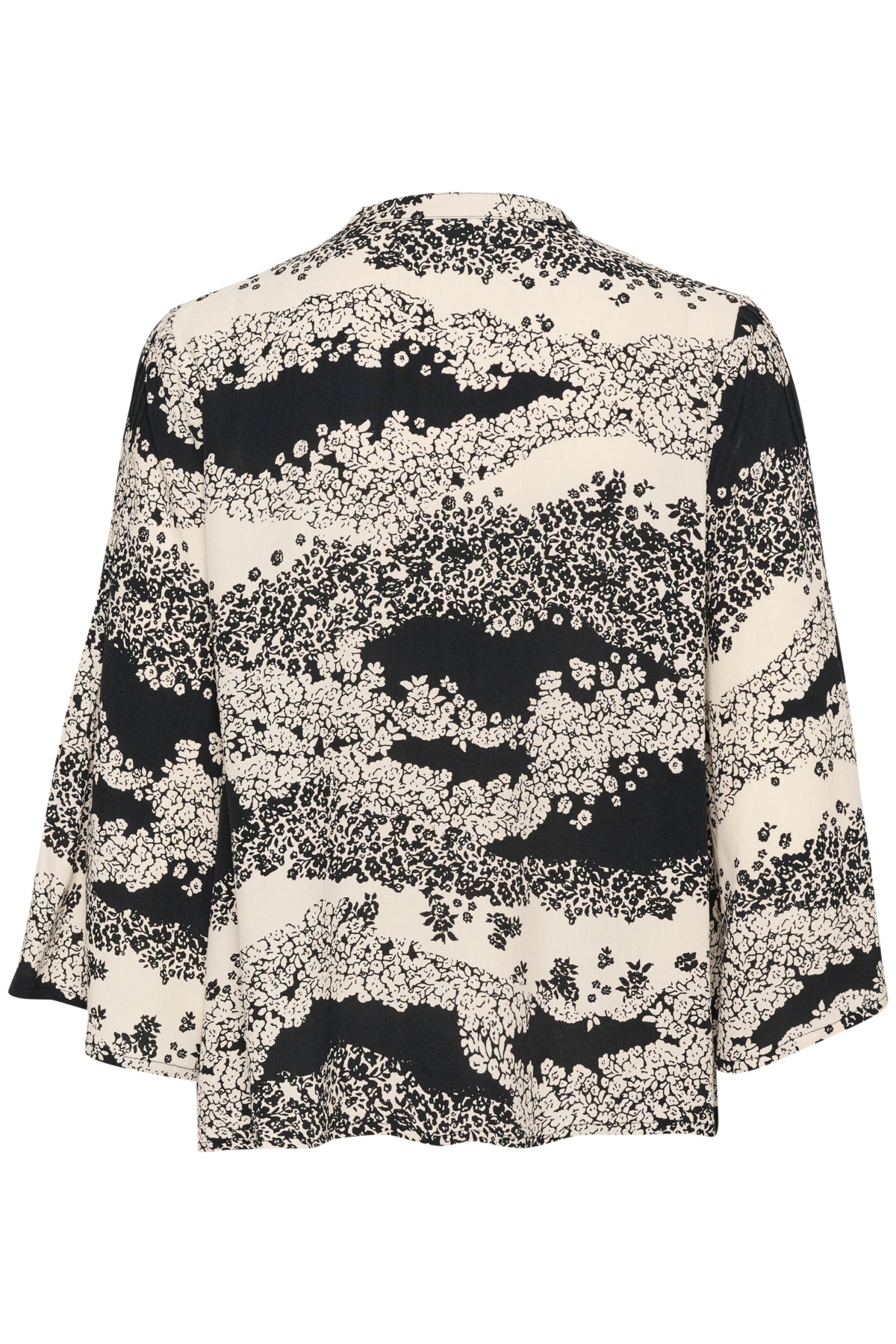 IselinSZ Blouse Black Wavy Flowers - 30513799
