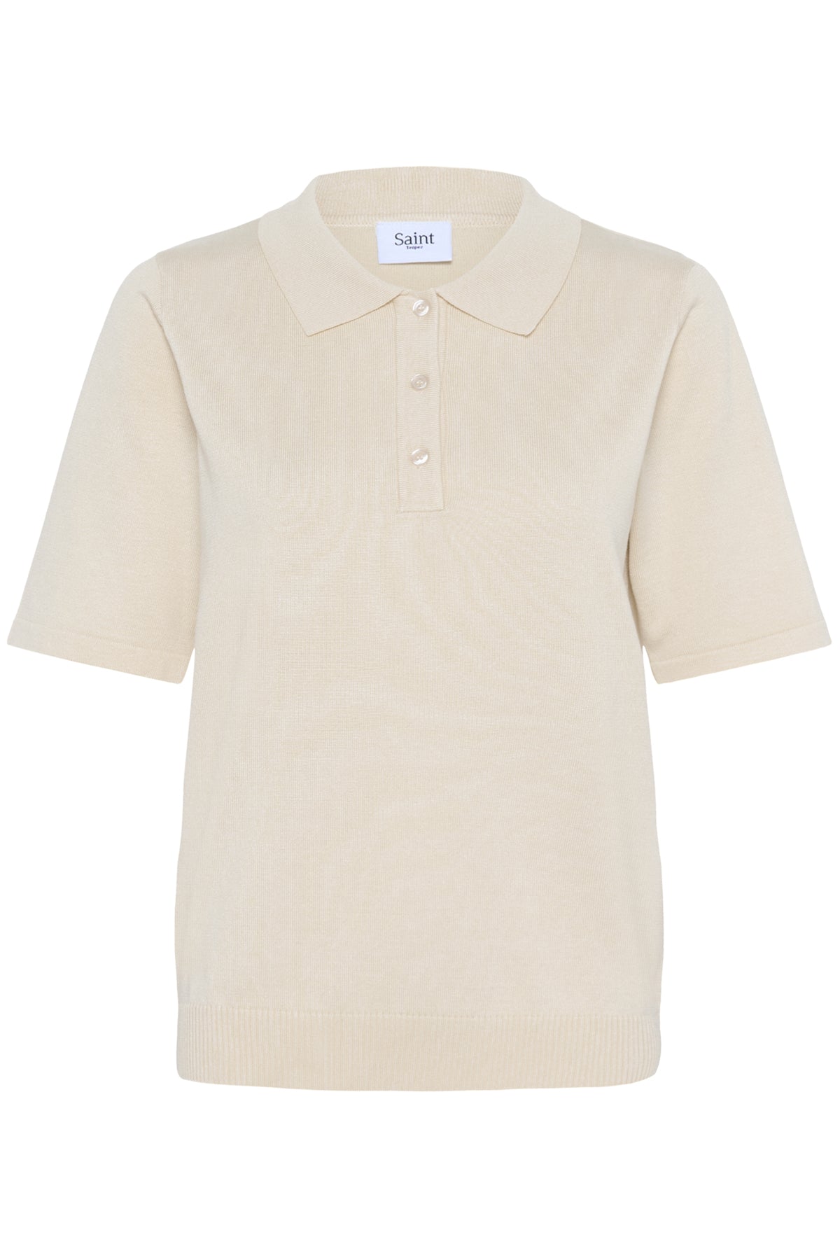 MilaSZ Polo SS Pullover Jojoba Melange - 30513958