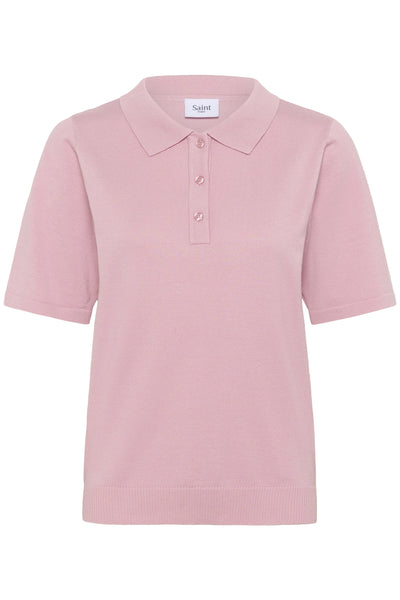 MilaSZ Polo SS Pullover Pink Nectar - 30513958 Thumbnail