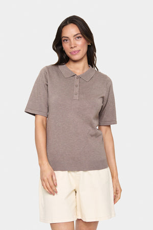 MilaSZ Polo SS Pullover Atmos Melange - 30513958