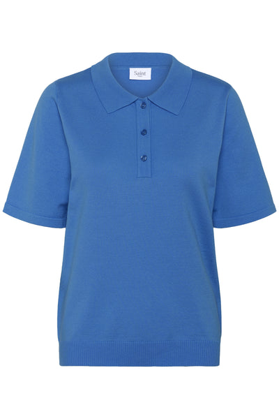 MilaSZ Polo SS Pullover Campanula - 30513958 Thumbnail