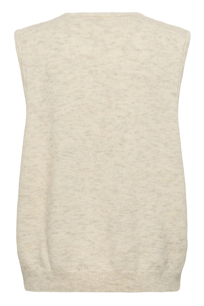 ZanettSZ Short Vest Creme Melange - 30514195 Thumbnail
