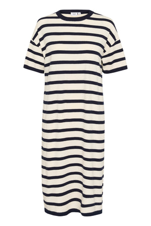 LikamSZ Striped Dress Winter White Nightsky Stripe - 30514204