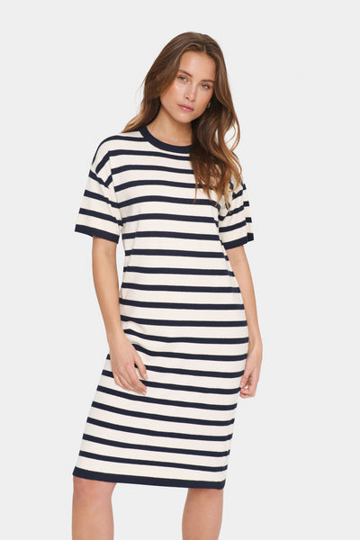 LikamSZ Striped Dress Winter White Nightsky Stripe - 30514204 Thumbnail
