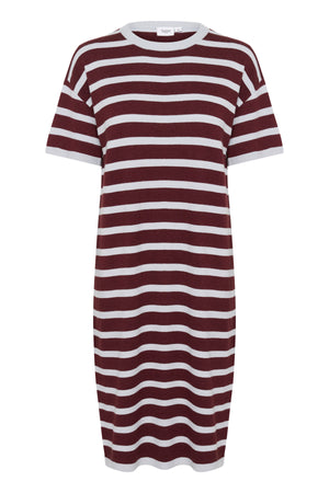 LikamSZ Striped Dress Chocolate Gray Dawn Stripe - 30514204